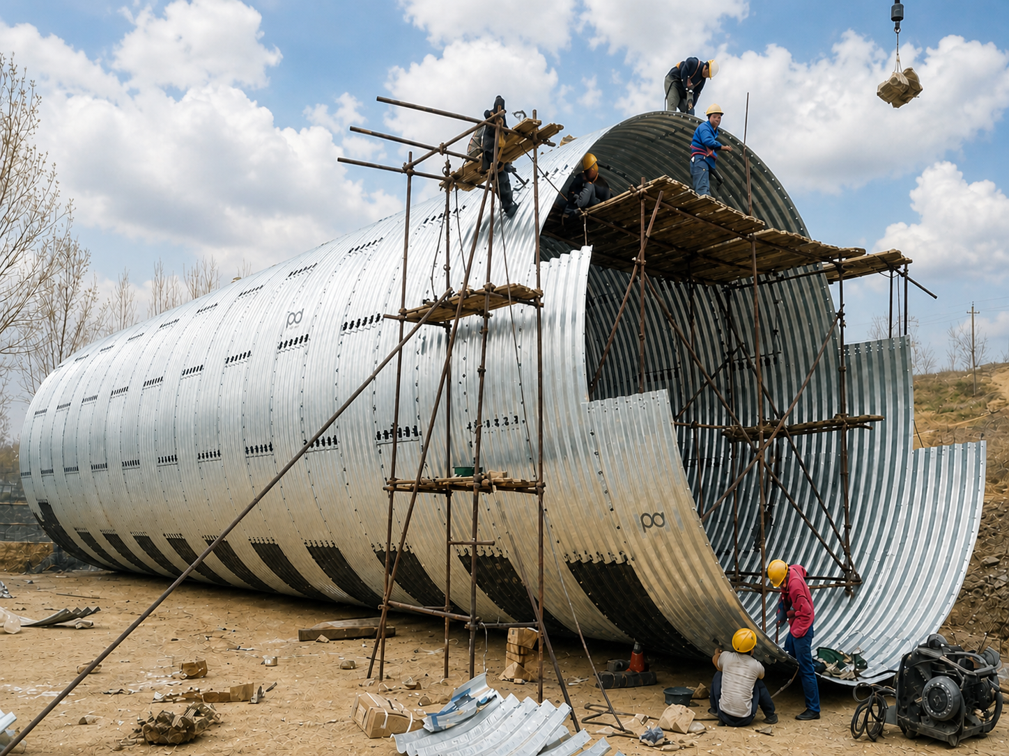 Corrugated steel